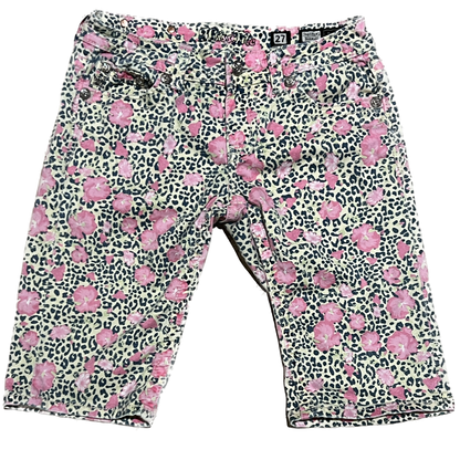 Miss Me Floral Leopard Bermudas