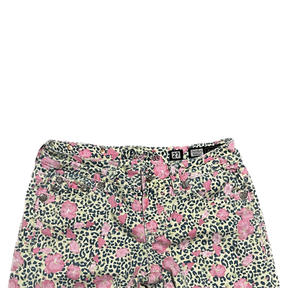 Miss Me Floral Leopard Bermudas