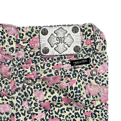 Miss Me Floral Leopard Bermudas