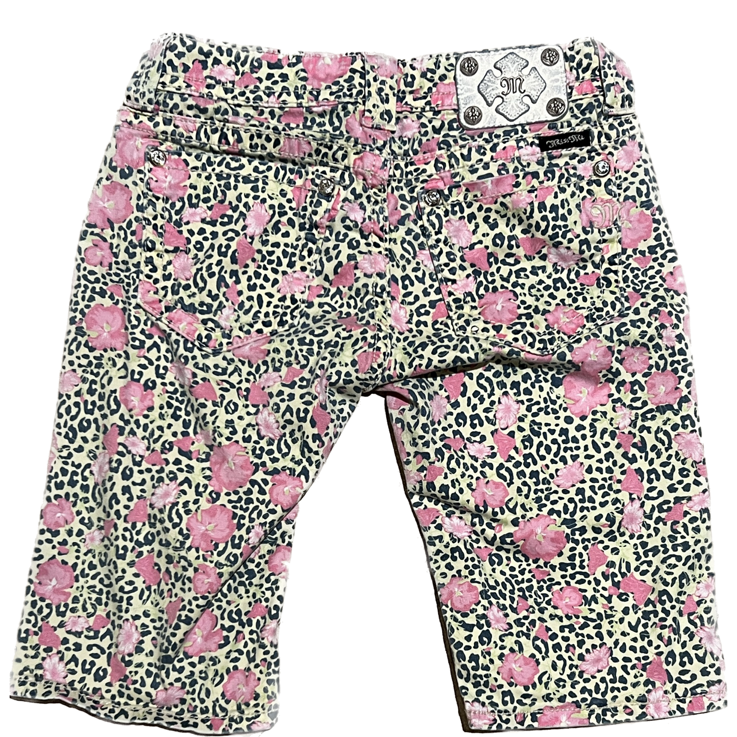 Miss Me Floral Leopard Bermudas